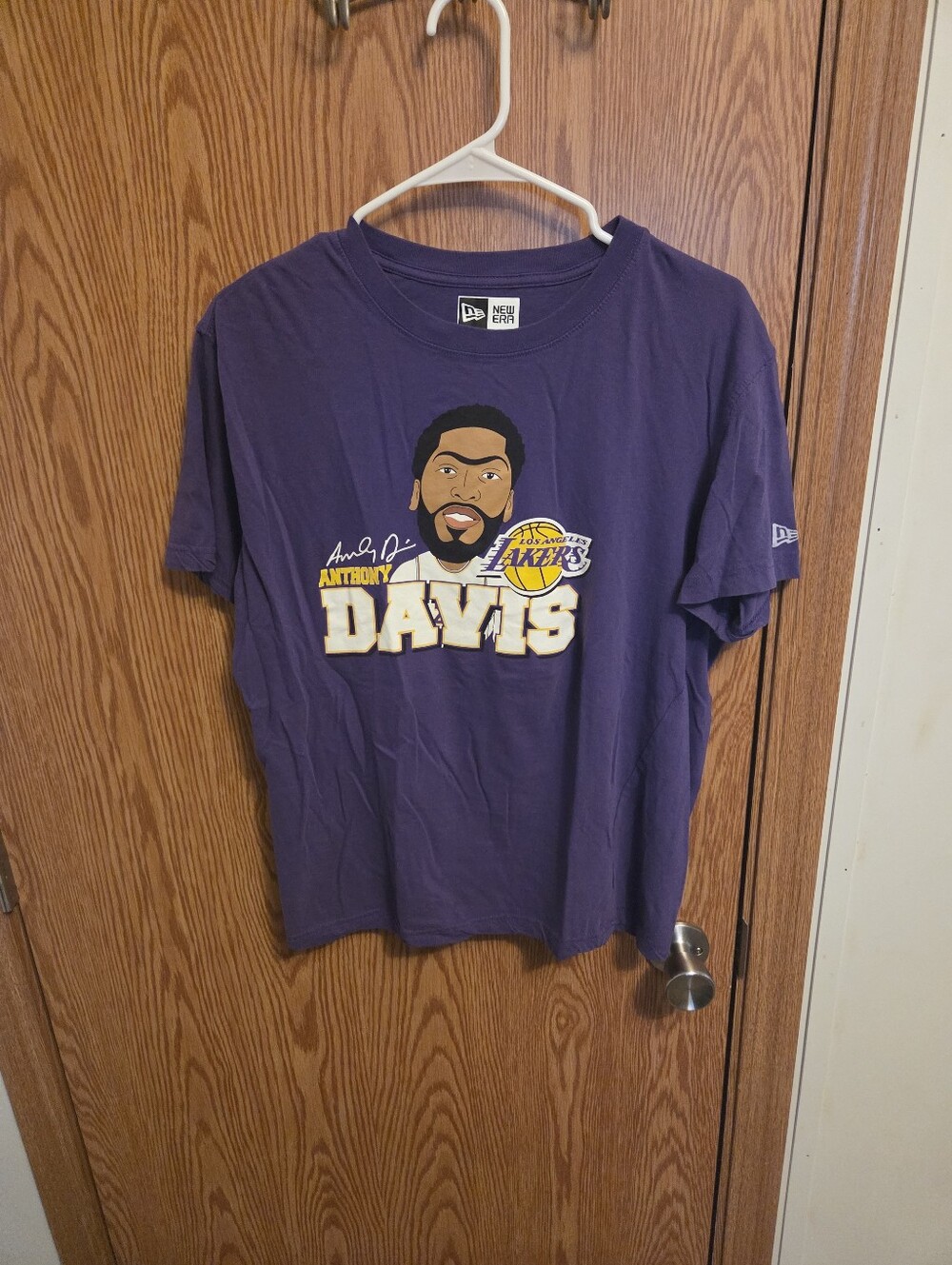 New Era Los Angeles Lakers Anthony Davis Shirt Sz Large Men's NBA